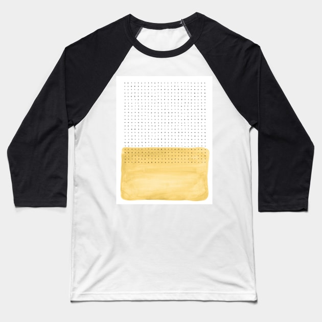 Mustard shape and dots Baseball T-Shirt by WhalesWay